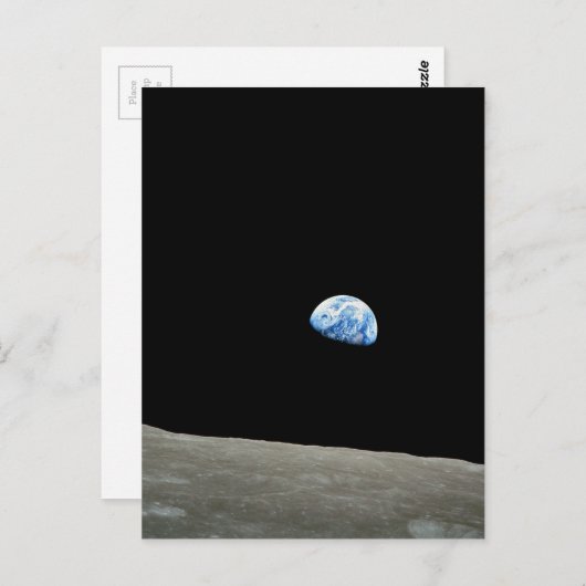Apollo 8 NASA Moon Mission Earthrise Postkarte (Vorne/Hinten)