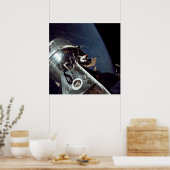 Apollo 9-Befehlsmodul, dotiert mit Lunar-Modul Poster (Küche)