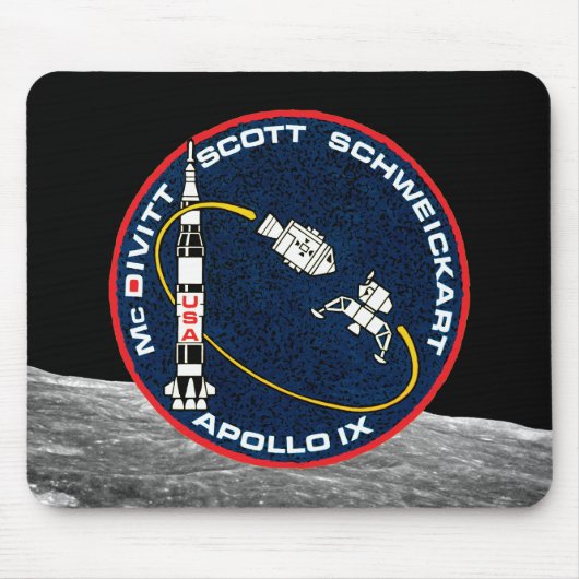 Apollo 9 Patch Logo für die Mission der NASA Mousepad (Vorne)