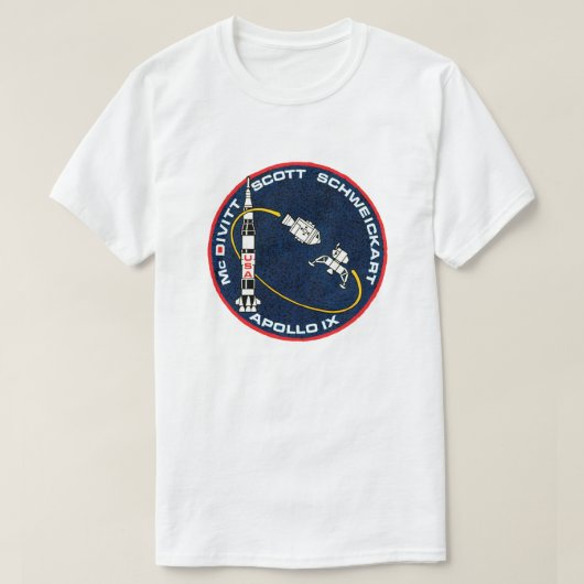 Apollo 9 Patch Logo für die Mission der NASA T-Shirt (Design vorne)