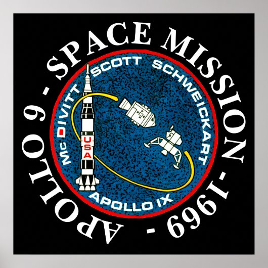 Apollo 9 Space Mission 1969 Insignia Poster (Vorne)