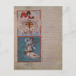 Apollo als Sonne und Diana als Mond Postkarte