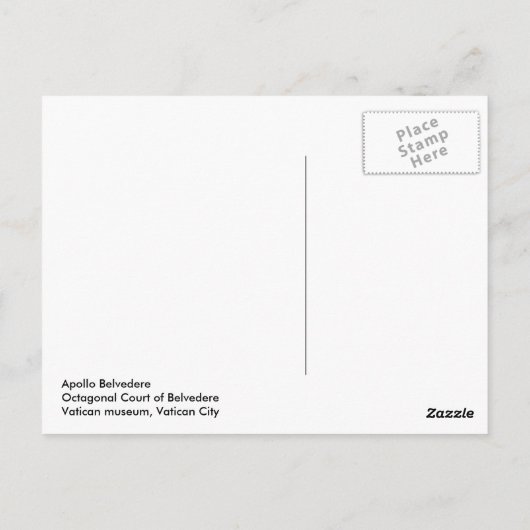 Apollo Belvedere Postkarte (Rückseite)