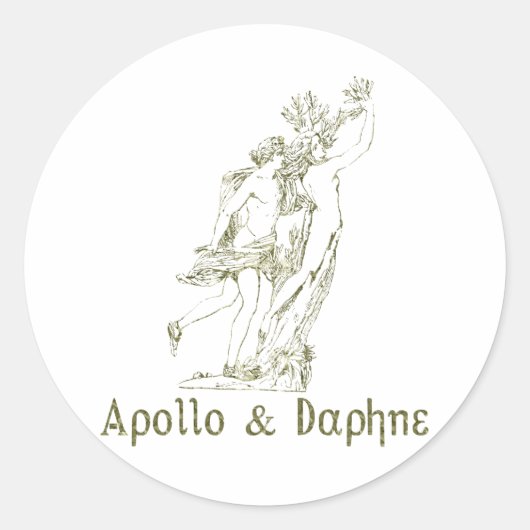 Apollo & Daphne Runder Aufkleber (Vorderseite)