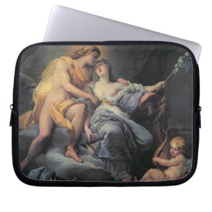 Apollo, der die Nymphe Leucothea streichelt (Öl Laptopschutzhülle