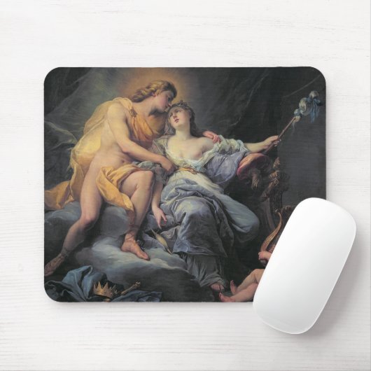 Apollo, der die Nymphe Leucothea streichelt (Öl Mousepad (Mit Mouse)