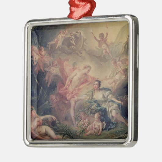 Apollo, der seine Göttlichkeit aufdeckt Silbernes Ornament (Links)