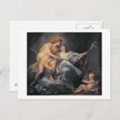 Apollo, die Nymphe Leucothea (Öl auf Canva Postkarte (Vorne/Hinten)
