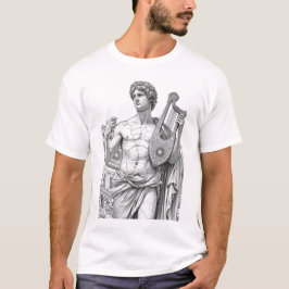 Apollo Greek God of Sun and Music - Black and Whit T-Shirt
