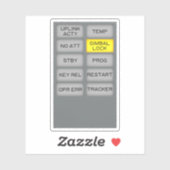 Apollo Guidance Computer Indicator alarm DSKY Aufkleber (Blatt)