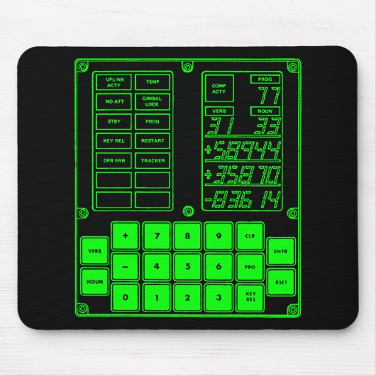 Apollo Guidance Computermauspad Mousepad (Vorne)
