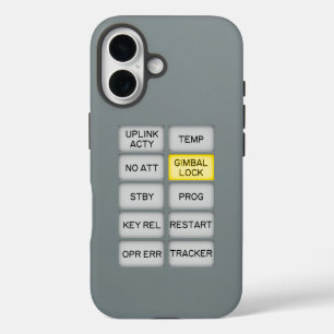 Apollo Indikator Alarm DSKY, Gimbal Lock iPhone 16 Hülle