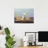 Apollo Launch (Apollo-Soyuz Testprojekt) Poster (Heimbüro)