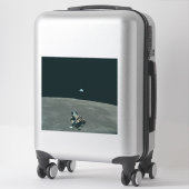 Apollo Lunar Lander und Erdaufgang über dem Mond Aufkleber (Koffer)
