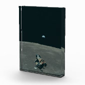 Apollo Lunar Lander und Erdaufgang über dem Mond Fotoblock (Rechts)