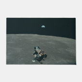 Apollo Lunar Lander und Erdaufgang über dem Mond Fußmatte (Vorderseite)