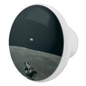 Apollo Lunar Lander und Erdaufgang über dem Mond Keramikknauf (Rechts)