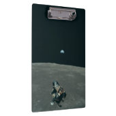 Apollo Lunar Lander und Erdaufgang über dem Mond Klemmbrett (Rechts)