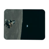 Apollo Lunar Lander und Erdaufgang über dem Mond Magnet (Horizontal)