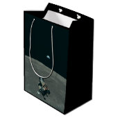 Apollo Lunar Lander und Erdaufgang über dem Mond Mittlere Geschenktüte (Rückseite Schrägansicht)