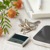 Apollo Lunar Lander und Erdaufgang über dem Mond Schlüsselanhänger (Seite)