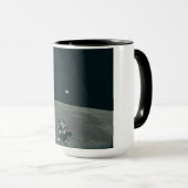 Apollo Lunar Lander und Erdaufgang über dem Mond Tasse (VorderseiteRechts)