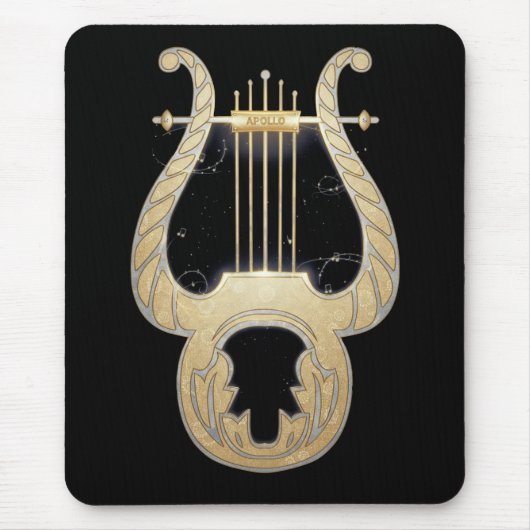 Apollo-Lyre | Griechische Mythologie Jugendstil-De Mousepad (Vorne)