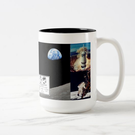 Apollo-Mondauftrag-Tasse Zweifarbige Tasse (Rechts)