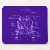 Apollo-Mondfähre-Pläne Mousepad (Vorne)