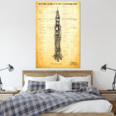 APOLLO-Mondmission SATURN / Rocket Blueprint 1967 Leinwanddruck (Insitu (Schlafzimmer))