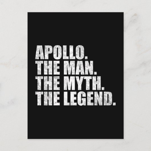 Apollo Name, Apollo Der Mann Der Mythos Die Legend Postkarte (Vorderseite)