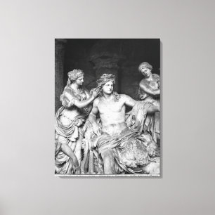 Apollo neigte durch Nymphen in der Waldung von Leinwanddruck