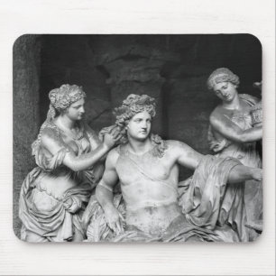 Apollo neigte durch Nymphen in der Waldung von Mousepad