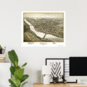 Apollo, PA Panoramic Map - 1896 Poster (Heimbüro)