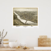 Apollo, PA Panoramic Map - 1896 Poster (Küche)