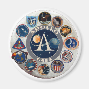Apollo-Programm Gedenklogo Magnet