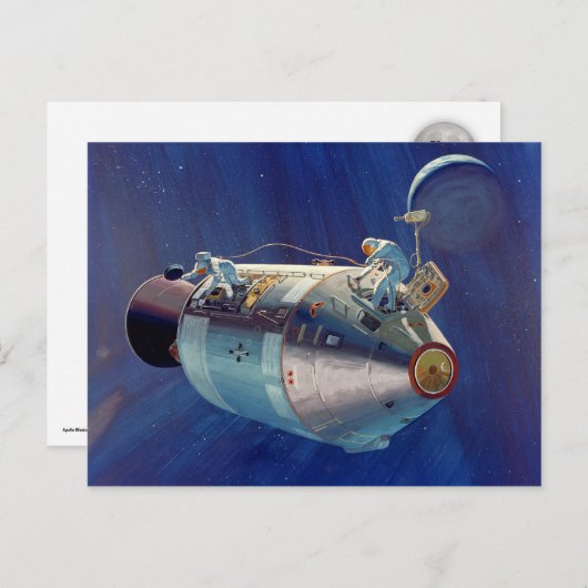 Apollo-Programm - Moon Mission Artist Concept Postkarte (Vorne/Hinten)