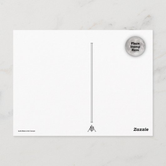 Apollo-Programm - Moon Mission Artist Concept Postkarte (Rückseite)