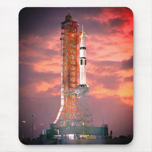 Apollo Saturn 1B Raketenstart Mousepad (Vorne)