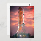 Apollo Saturn 1B Raketenstart Postkarte (Vorne/Hinten)
