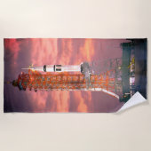 Apollo Saturn 1B Raketenstart Strandtuch (Vorderseite)