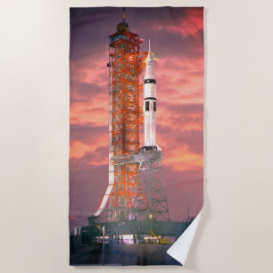 Apollo Saturn 1B Raketenstart Strandtuch