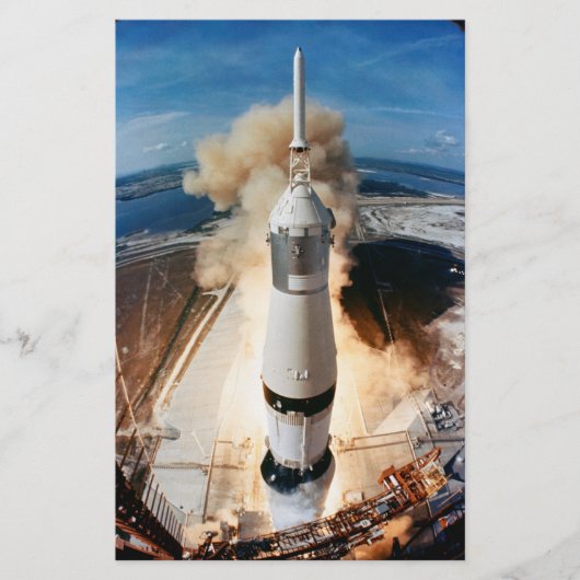 Apollo Saturn V Raketenstart zum Mond 1969 Briefpapier (Vorderseite)