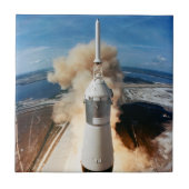 Apollo Saturn V Raketenstart zum Mond 1969 Fliese (Vorderseite)