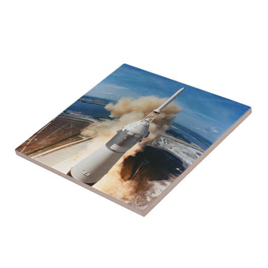 Apollo Saturn V Raketenstart zum Mond 1969 Fliese (Seite)