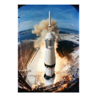 Apollo Saturn V Raketenstart zum Mond 1969