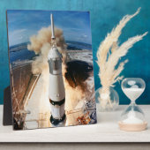 Apollo Saturn V Raketenstart zum Mond 1969 Fotoplatte (Seite)