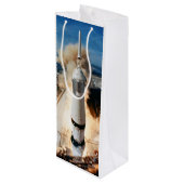 Apollo Saturn V Raketenstart zum Mond 1969 Geschenktüte Für Weinflaschen (Rückseite Schrägansicht)