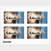 Apollo Saturn V Raketenstart zum Mond 1969 Rechteckiger Aufkleber (Blatt)