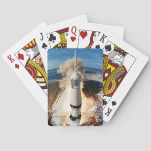 Apollo Saturn V Raketenstart zum Mond 1969 Spielkarten